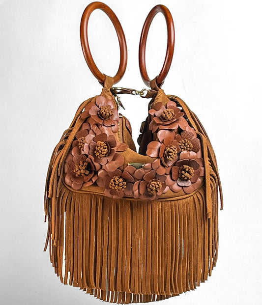 Bolso con asas de madera